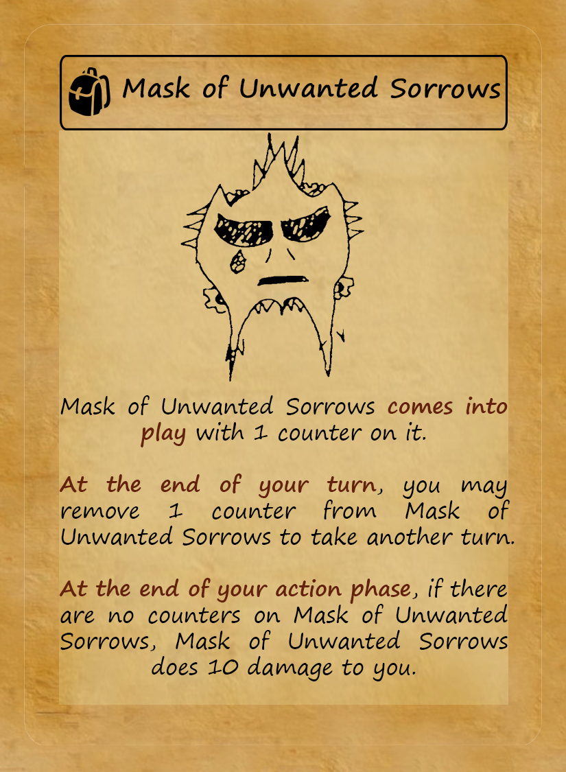 Mask of Unwanted Sorrows